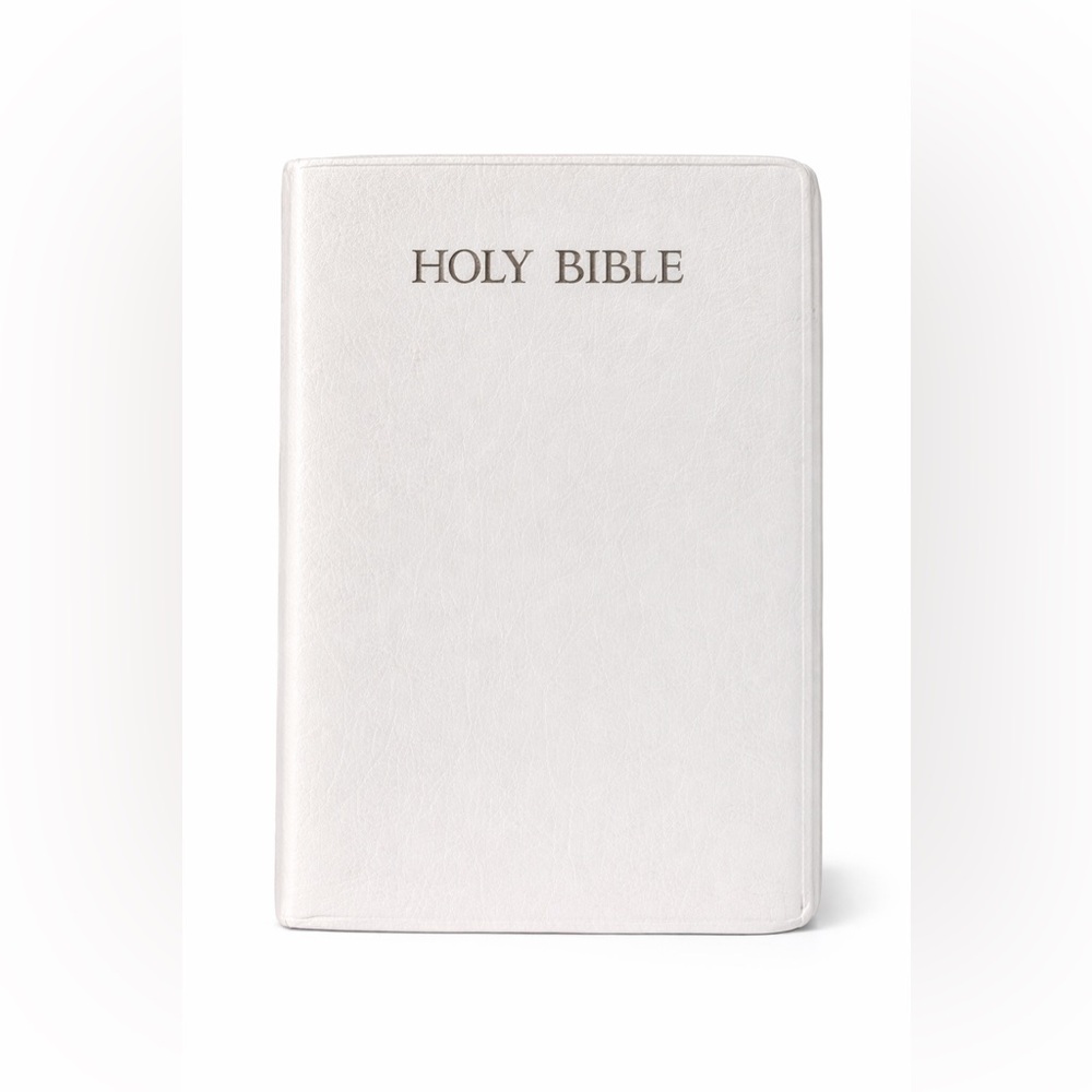 Holy Bible King James Version Red Letter White Leather Nelson 162W 1984 - Picture 1 of 9